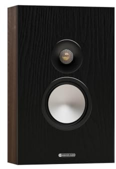 Monitor Audio Bronze 7G - Altavoz montado en la Pared, Perfil Delgado y Discreto, aplicación de Sonido Envolvente para Cine en casa, Salas de Juegos y Salas de Estar, Nogal
