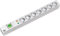 Bachmann Steckdosenleiste 19'' Zoll PDU 7-Fach mit Überspannungsschutz und Schalter 1HE 2m Kabel Mehrfachsteckdose für Serverschrank Rack Grau 333.405 (inkl. 2X Befestigungswinkel und Schrauben)