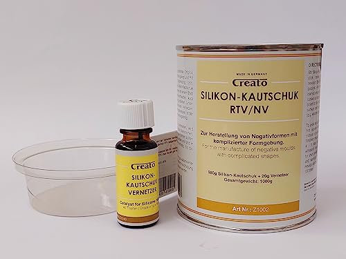 Creato RTV-NV 1 Kg, incl. Vernetzer, Silikon Kautschuk, weiß, 10 x 10 x 15.5 cm