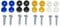 All Trade Direct 8 Pk Caps & Screws Car Number Plate Fixing Fitting Kit