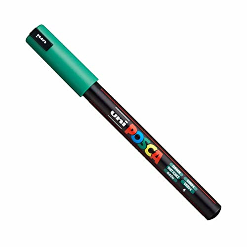 Uni Posca Marker PC-1MR Paint Glass Pen Extra Fine Bullet Tip 0.7mm Green