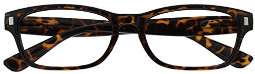 OPULIZE NIX Reading Glasses for Women Men - Vintage Rectangular Designer Frame - Comfort Spring Hinges - Scratch Resistant