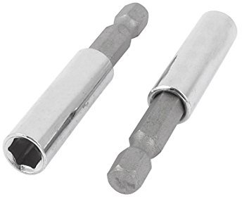uxcell a14122400ux0064 60mm Length 6.5mm Hexagon Socket Hex Shank Driver Bit Nut Adapter (2 Piece)