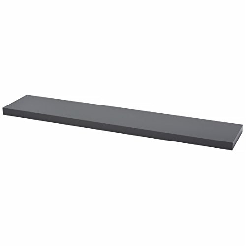 DURAline Wandregal, schwebend grau, 38 x 118 x 23,5 cm