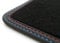 Kofferraummatte X5 F15 Velours Automatte Premium Schutzmatte Kofferraum Matte Schwarz Doppelnaht Rot Blau M-Edition
