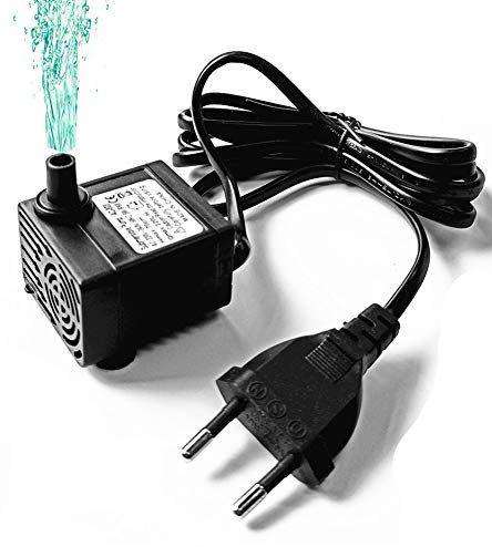 Qiorange Aquariumpumpe Zimmerbrunnen Aquarium Pumpe Wasserpumpe Förderpumpe 320L/H