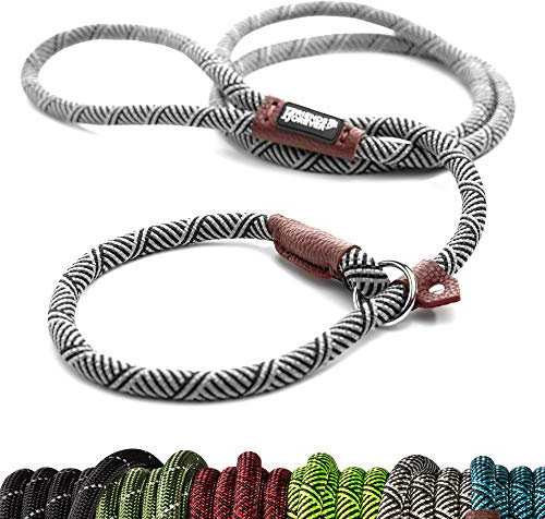 Friends Forever Extremely Durable Dog Rope Leash, Premium Quality Mountain Climbing Rope Lead, Strong, Sturdy Comfortable Leash Supports The Strongest Pulling Large Medium Dogs 6 feet, White