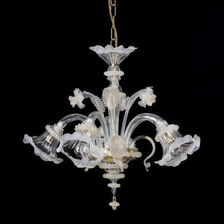 Helen Mignon - Lámpara de techo de cristal de Murano con 5 luces