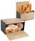 Klausberg Brotkasten Brotbox aus Metall/Holz 35,5 x 21,5 x 19,5 cm