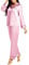 LONXU Pyjama en satin de soie pour femme - Rose - Small