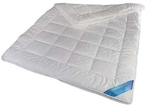 Schlafmond 2-teiliges Bettenset Medicus Clean Allergiker - Vierjahreszeiten-Set - 135x200 cm Kombidecke + 40x80 cm Kissen - 100% Baumwolle - Weiß - Waschbar bis 95 Grad