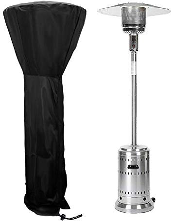 Protection pour Chauffage Terrasse Au Gaz, Parasol Chauffant Exterieur Gaz, Noir, 240x92x48cm