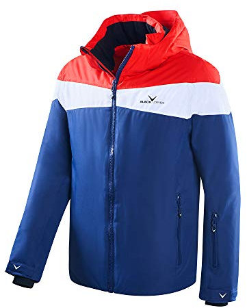 Black Crevice Herren Ski- und Snowboardjacke, rot/weiß/navy, 54
