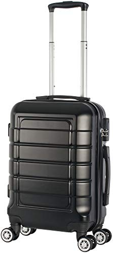 Cahoon - Hartschalen-Koffer Trolley Handgepäck Reisekoffer Kofferset 4 Rollen M-L-XL-Set 201 (schwarz, Handgepäck)