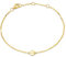 FANCIME Solide 14 Karat 585 Gelb Gold Runde Disc Armband Charm Bracelet Minimalistisch Geschenk Schmuck für Damen Mädchen - Verstellbar Armkette: 15 + 3 cm