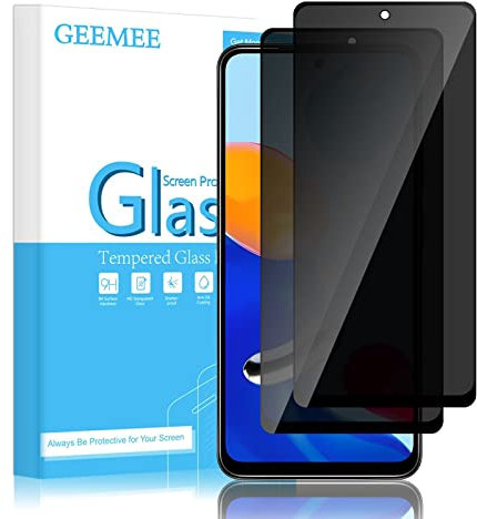 GEEMEE Protector de Pantalla de Privacidad para Xiaomi Redmi Note 11/Note 11S 4G/Poco M4 Pro 4G 6.43,2 Pack Anti-espía Soft Alta Sensibilidad Screen Protector