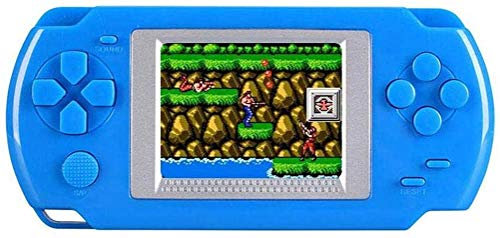Consola de Juegos portátil para niños, Construido en 268 Videojuegos Retro clásicos Pantalla de 2 Pulgadas Consola de Juegos portátil Sistema de Reproductor de Videojuegos Arcade para niño (Blue)