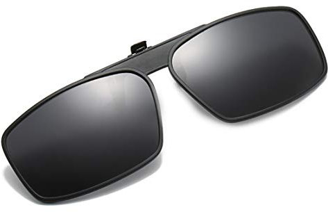 DAUCO Aufstecker Sonnenbrille Clip für Brillenträger Überzieh-Sonnenbrille mit Brillen-Etui für Herren und Damen