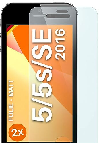 moex FlexProtect matte Schutzfolie für iPhone 5s / 5 / SE (2016) Displayschutz Folie matt gegen Reflexionen, Anti Reflex Handyfolie mit Sonnenschutz, Kompatibel mit jeder Handyhülle, 3 Stück