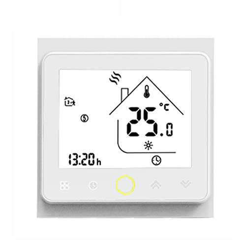 Kavolet Termostato WiFi para Caldera de Gas/Agua, Termostato Inteligente programable Controlador de Temperatura, App Control, Compatible with Alexa/Google Home 5A(Blanco)