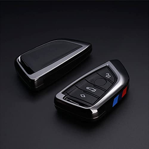 SELIYA Télécommande Porte-Sac Clé, adapté pour BMW X1 X5 X6 F15 F16 F48 BMW Série 1/2 Porte-clés Clé De Voiture Housse,Noir,1
