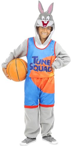 Funidelia | Bugs Bunny Space Jam Kostüm - Looney Tunes für Jungen Kostüme für Kinder & Verkleidung für Partys, Karneval & Halloween - Größe 7-9 Jahre - Grau/Silber