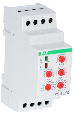 Zeitrelais 2P 8A 0,1sek-576h 230V AC Multifunktional PCU-520 f&f 5908312595427
