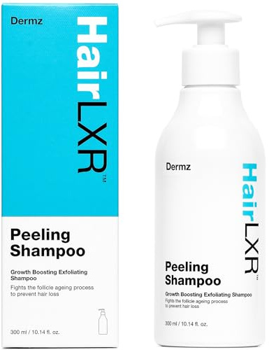HairLXR Peeling Shampoo - Scalp Exfoliator for Hair Loss, 300ml | Naturally derived exfoliating shampoo, 300ml, optimises scalp pH for growth. Men and women, oily or dry hair