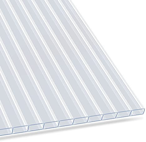 KARAT - Greenhouse Multi-Wall Sheets with High Malleability - 60.5 x 121 cm - Twin-Wall Sheets Double Wall Sheets Made of Polycarbonate (4 mm)