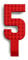 Made Happy Number Cake Topper | Birthday Cake Toppers & Happy Birthday Decorations | Cake Toppers For Boys & Birthday Cake Decorations | Happy Birthday Cupcake Toppers & Cake Decorations | Red 5