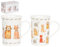 Lesser & Pavey Faithful Friends Katzenbecher-Set, Keramik, für Zuhause oder Arbeit, hochwertiges Design-Tassen-Set für alle Gelegenheiten, schöne Tassen für Tee, Kaffee und heiße Getränke, 2 Stück