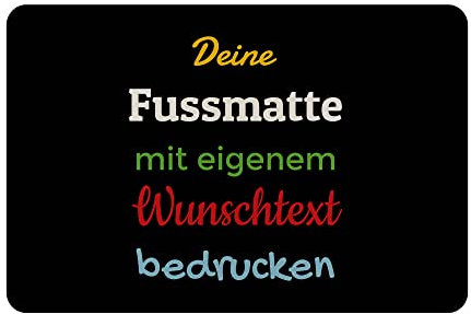 PR Print Royal Personalisierte Fußmatte mit Namen oder Wunschtext selbst gestalten - Filz-Fußmatte Bedrucken | rutschfest, 60x40cm, Filz