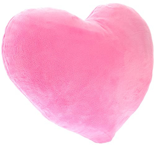 PRETYZOOM Cuscino Cuore Peluche Rosa, Regalo San Valen-tino, Decorazione Romantica Per Casa, 30x23Cm, Morbido E Confortevole