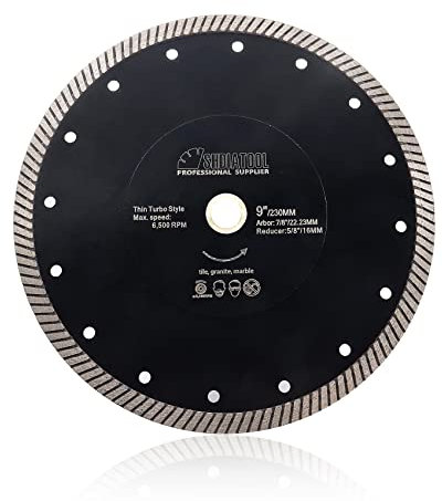 SHDIATOOL Disco diamantato super sottile 230mm Turbo Lama diamantata da taglio per porcellana ceramica tegola granito