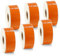 BETCKEY - 6 Große Rollen Orange Adressetiketten Kompatibel mit DYMO 99010(S0722370), 28mm x 89mm, 2100 Farbige Etiketten für LabelWriter 450, 4XL NICHT passend 550 oder 5XL