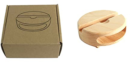 Jauhmui Handy Sound Verstärker Holz Lautsprecher für Smartphone 3x9.7cm Gelb