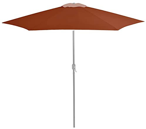 Homgoday Lona de repuesto para sombrilla de terracota de 300 cm, sombrilla de jardín, playa, pesca exterior, cortavientos, portátil, para balcón, terraza, exterior, piscina, Grande