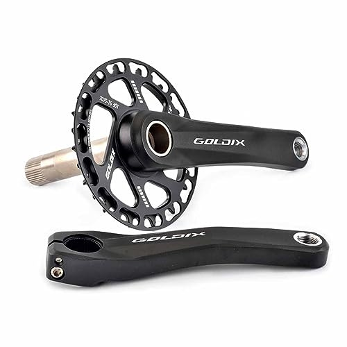 NaLsa MTB-Kurbelarm-Set GOLDIX-RD Vierkant-Mountainbike-Kurbelgarnitur 110 Mm, 127 Mm, 140 Mm, 150 Mm, 155 Mm, 160 Mm, for Kurbel (Color : 36T, Size : 155mm)