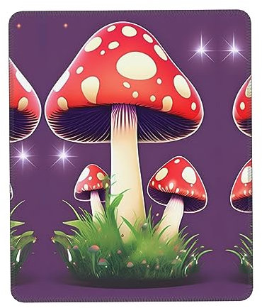 Magic Red Mushroom Print Allzweck-Mauspad Design rutschfeste Unterseite, langlebige Handgelenkstütze Gaming, Lernen