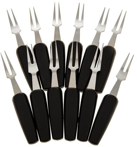 SIDCO Partygabeln 12 x Bowlegabeln Käsegabeln kleine Gabeln Snacks Büffetgabeln Picker