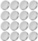 sourcing map 16Pcs Mason Jar Lids, 86mm/3.39 Wide Mouth Tin Plate Caps Leak Proof for Canning Jars Kitchen Storage (Silver Tone)