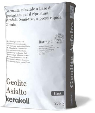 Kerakoll Geolite Asfalto Geomalta per Ripristino Stradale Presa Rapida 20 minuti Confezione 25kg