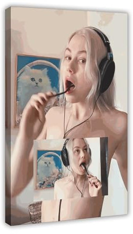 yiili Phoebe Bridgers Poster auf Leinwand, Schlafzimmer-Dekor, Sportlandschaft, Büro, Raumdekoration, Geschenk, Rahmen-Stil, 60 x 90 cm