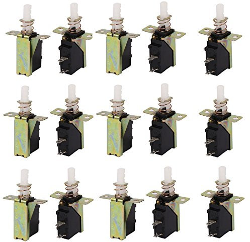 elektronischer Schalter AC 250V 5A 40A SPST Selbstsichernder Micro Power Druckschalter 15PCS