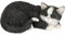 Dekofigur schwarze Katze liegend Kätzchen Katzenfigur für Grab Lebensecht Statue Ornament Tierfigur Dekofigur Deko Dekoelement Figur Kunstharz Motiv zum Dekorieren Zierelement Geschenkidee