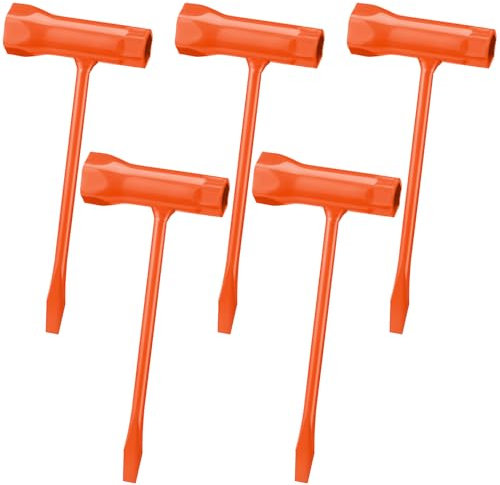 Leriton 5 Pcs Chainsaw Bar Wrench Replacement Combination Screwdriver and Scrench Tool Mix for 1/2, 3/4 Inch, 13 mm, 19 mm Cap Saw Chain Nuts Accessories