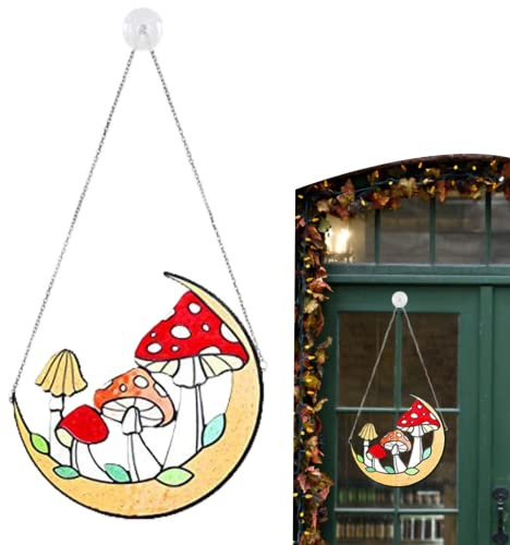 Farbige Wandhänge -Ornament -Fenster für Gartenhäuser Dekoration 7.87x7,87 Zoll,