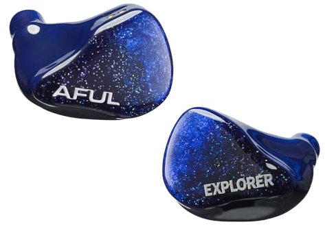 HiFiGo IEMs, AFUL Explorer Wired In-Ear Headphones, 1DD+2BA Hybrid Drivers, Gaming Earbuds, HiFi Earphones with Detachable Silver Plated Copper Cable for Audiophile Musician