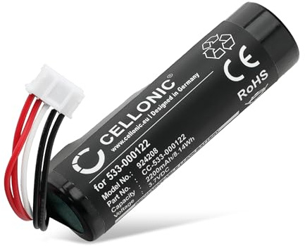 CELLONIC 1x Akku kompatibel mit Logitech UE Roll, 1, 533-000122 | 2200mAh, 3.7V, Lithium-Ionen für Logitech T11715170SWU