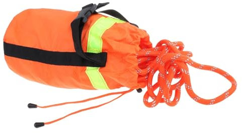 LOVIVER Water Throwable Throw Bag Floating Throwing Line Reflective 8mm Dia Flotation Device Portable Fishing Boat Rafting Throw Line, 16m Rope